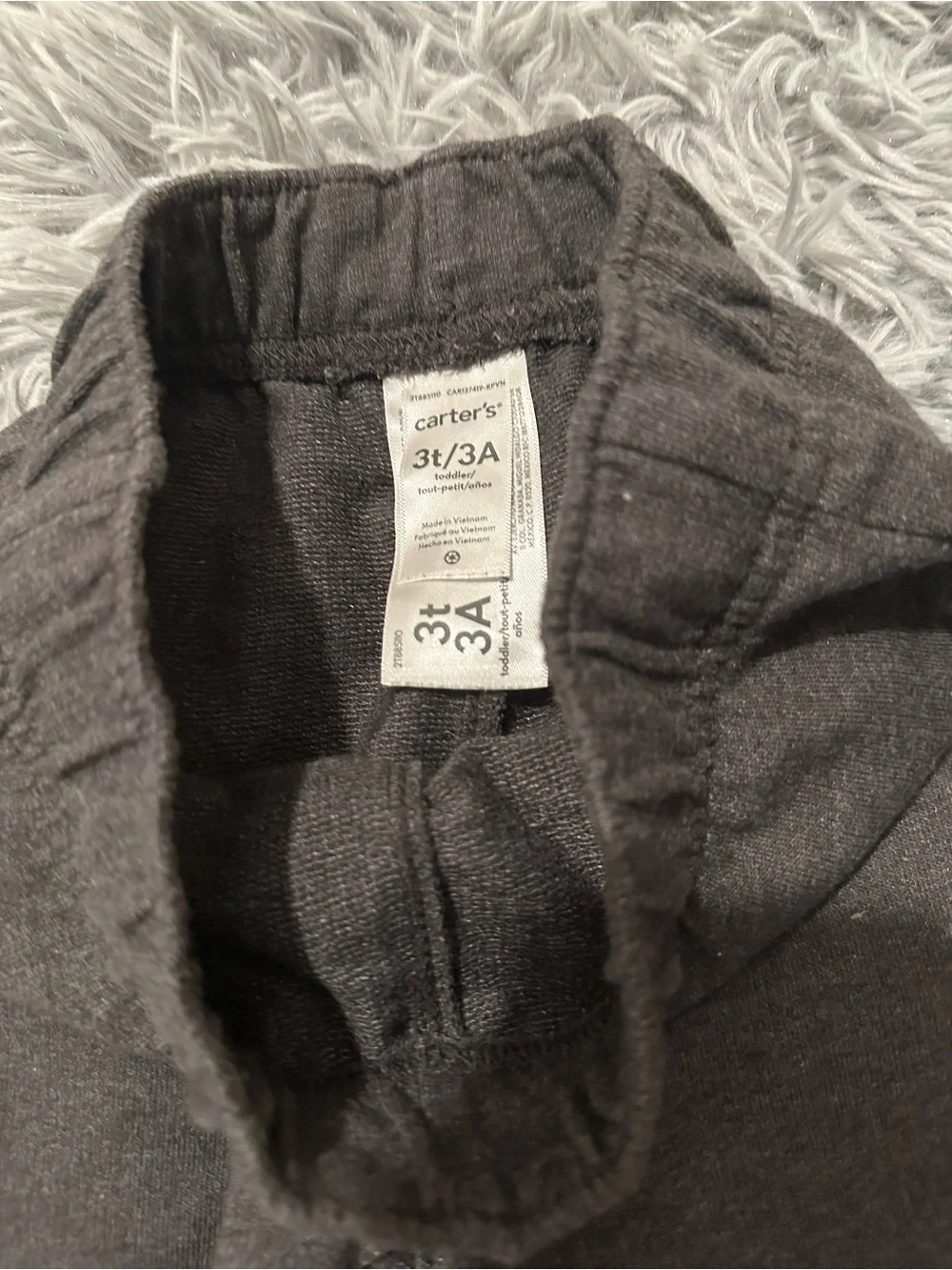 Bundle of 3T Joggers Light Blue and Charcoal Gray Carters casual fall winter